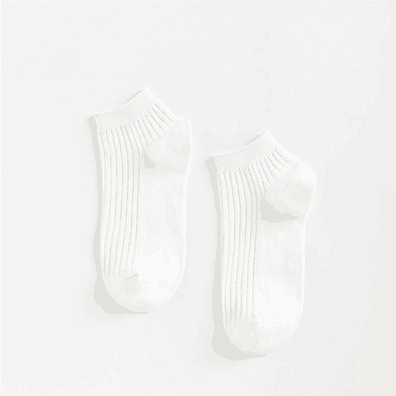 Ms. Boat Socks Solid Color Vertical Striped Socks Needle Cotton Candy-colored Models Wild Literary Socks Wholesale